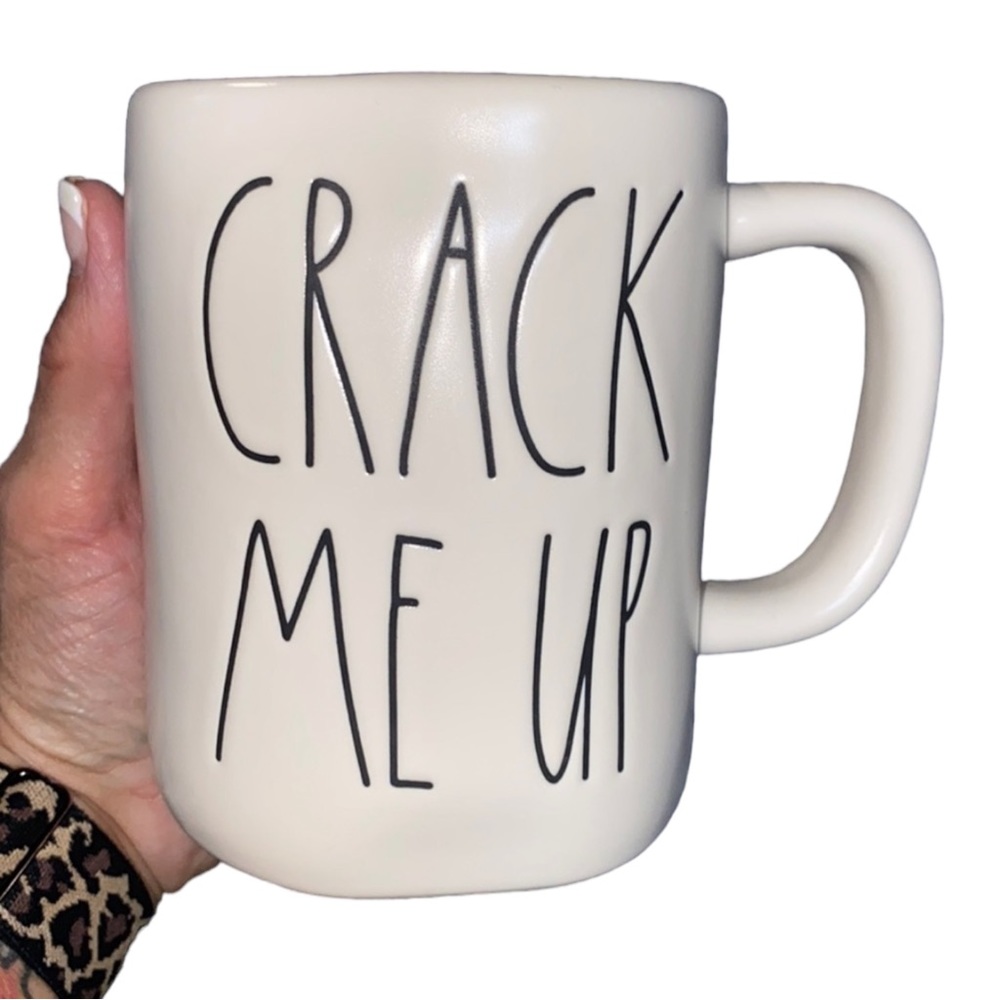Rae Dunn CRACK ME UP white & yellow